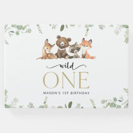 Waldtiere, Wald, Wild One, erster Geburtstag Gästebuch