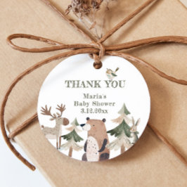 Waldtiere Waldbär Danke Geschenkanhänger