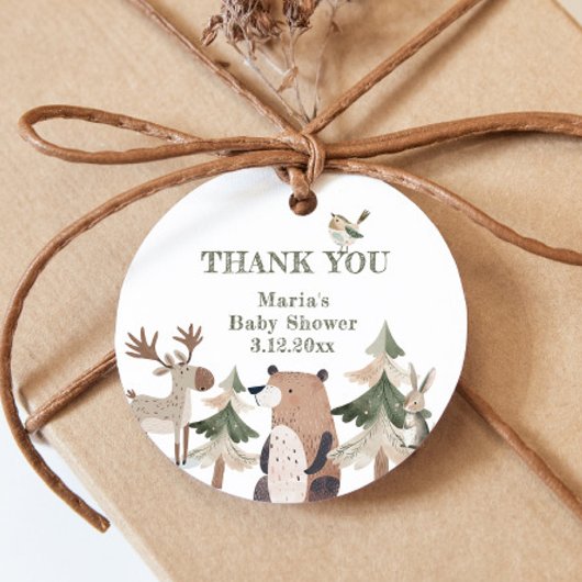 Waldtiere Waldbär Danke Geschenkanhänger