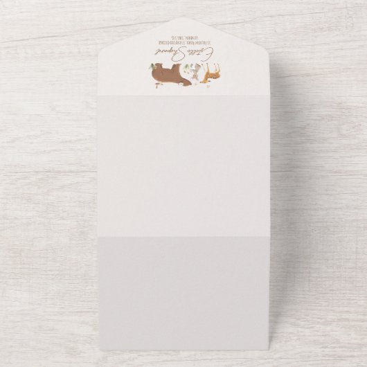 Waldtiere Waldfreunde Kinderduschbücher All In One Einladung (Außenbereich)