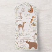 Waldtiere Waldfreunde Kinderduschbücher All In One Einladung (Innen Boden)