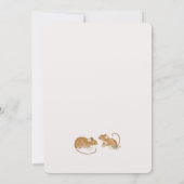 Waldtiere Waldfreunde Twins Kinderdusche Einladung (Rückseite)