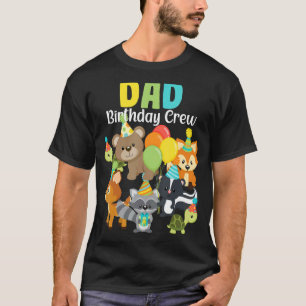 Waldtiere Waldfreunde Vater Geburtstagsfeier Crew T-Shirt