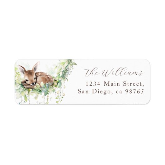 Waldtiere Waldgrün Baby Boy Dusche (Vorne)