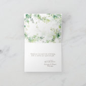 Waldtiere Waldgrün Baby Boy Dusche Dankeskarte (Innenseite)