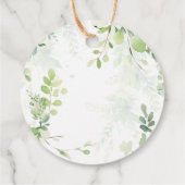 Waldtiere Waldgrün Baby Boy Dusche Geschenkanhänger (Rückseite)