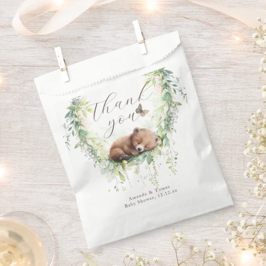 Waldtiere Waldgrün Baby Boy Dusche Geschenktütchen (Ausgeschnitten)