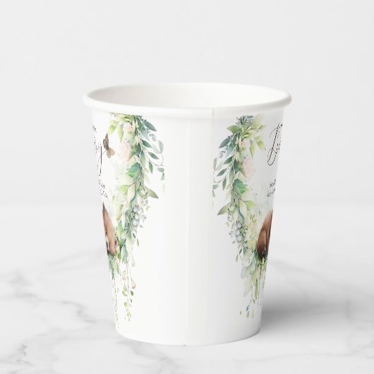 Waldtiere Waldgrün Baby Boy Dusche Pappbecher (Rechts)