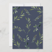 Waldtiere Waldgrün Babydusche Chic Dankeskarte (Rückseite)