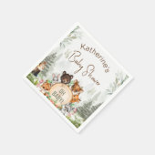 Waldtiere Waldgrün Kinderdusche Serviette (Ecke)