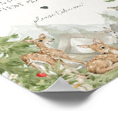 Waldtiere Waldland bevorzugt Party-Zeichen Poster (Ecke)