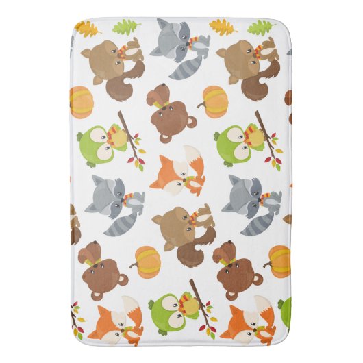 Waldtiere, Waldtiere, Falltiere Badematte (Vorderseite Vertikal)