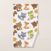 Waldtiere, Waldtiere, Falltiere Badhandtuch Set (Handtuch)