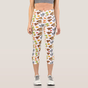Waldtiere, Waldtiere, Falltiere Capri Leggings
