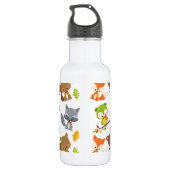 Waldtiere, Waldtiere, Falltiere Edelstahlflasche (Rückseite)