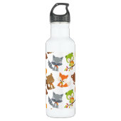 Waldtiere, Waldtiere, Falltiere Edelstahlflasche (Vorderseite)