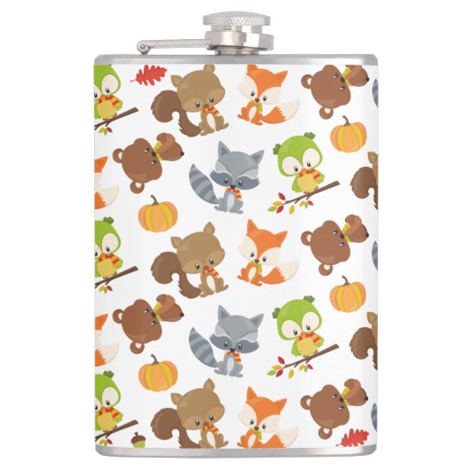 Waldtiere, Waldtiere, Falltiere Flachmann (Vorderseite)