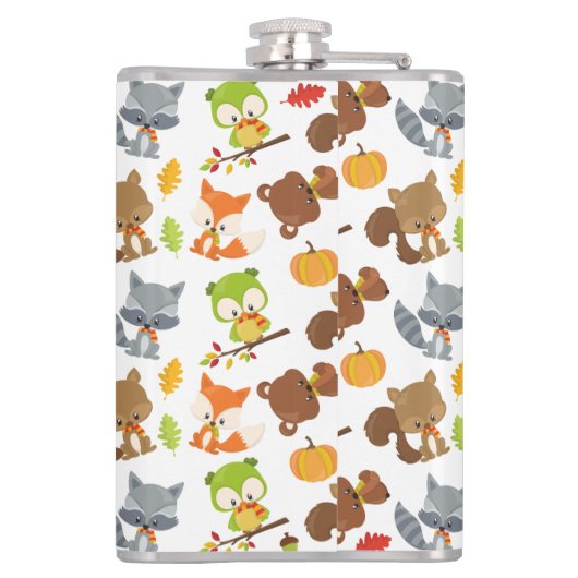 Waldtiere, Waldtiere, Falltiere Flachmann (Rückseite)