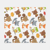 Waldtiere, Waldtiere, Falltiere Fleecedecke (Vorderseite (Horizontal))