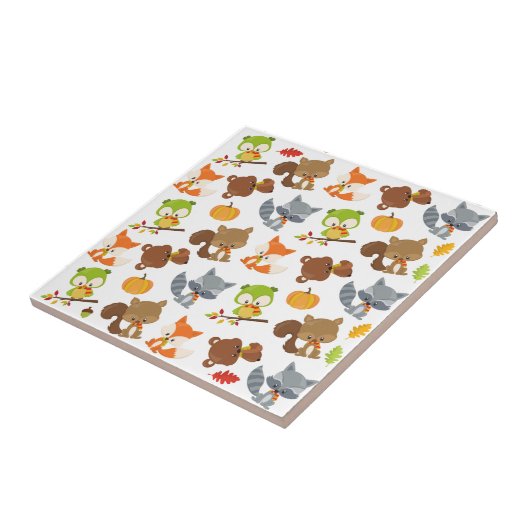 Waldtiere, Waldtiere, Falltiere Fliese (Seite)