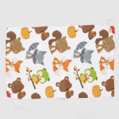 Waldtiere, Waldtiere, Falltiere Golfhandtuch (Horizontal)