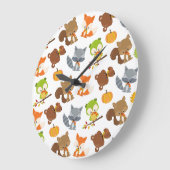 Waldtiere, Waldtiere, Falltiere Große Wanduhr (Winkel)