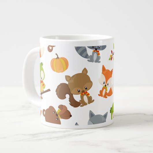 Waldtiere, Waldtiere, Falltiere Jumbo-Tasse (Vorderseite Links)