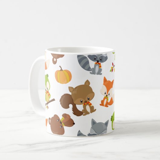 Waldtiere, Waldtiere, Falltiere Kaffeetasse (Vorderseite Links)