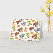 Waldtiere, Waldtiere, Falltiere Karte (Gelbe Blume)