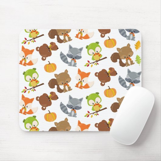 Waldtiere, Waldtiere, Falltiere Mousepad (Mit Mouse)