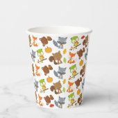 Waldtiere, Waldtiere, Falltiere Pappbecher (Rückseite)