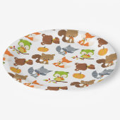 Waldtiere, Waldtiere, Falltiere Pappteller (Schrägansicht)