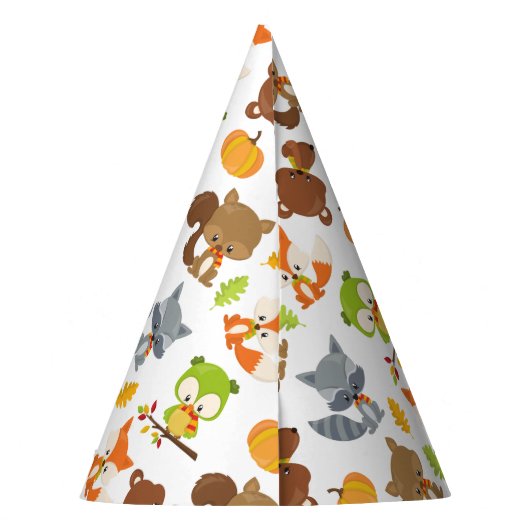 Waldtiere, Waldtiere, Falltiere Partyhütchen (Rückseite)
