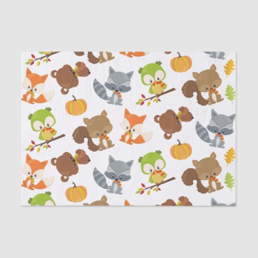 Waldtiere, Waldtiere, Falltiere Seidenpapier (Vorderseite)