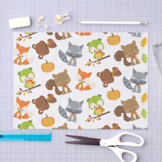 Waldtiere, Waldtiere, Falltiere Seidenpapier (Handwerk)