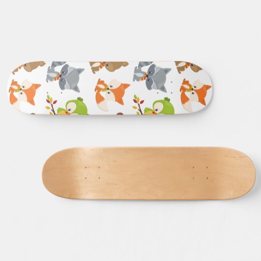 Waldtiere, Waldtiere, Falltiere Skateboard (Horizontal)