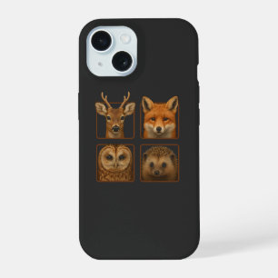 Waldtiere Waldtiere Hirsch Fuchs Eule Hed iPhone 15 Hülle