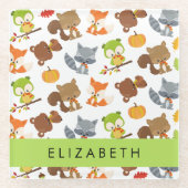 Waldtiere, Waldtiere, Ihr Name Glasuntersetzer (Vorderseite)