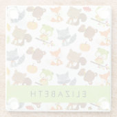 Waldtiere, Waldtiere, Ihr Name Glasuntersetzer (Rückseite)