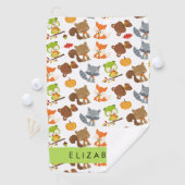 Waldtiere, Waldtiere, Ihr Name Golfhandtuch (Insitu)