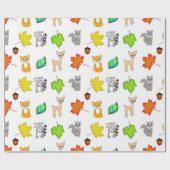 Waldtiere Waldtiere Waldkreaturen Fox, Raccoon Geschenkpapier (Flach)