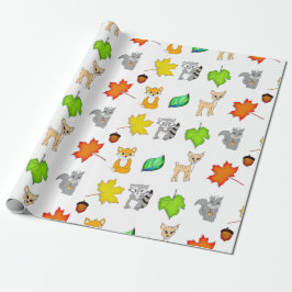 Waldtiere Waldtiere Waldkreaturen Fox, Raccoon Geschenkpapier