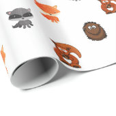 Waldtiere Waldtiere Waldkreaturen Geschenkartikel Geschenkpapier (Rolleneckpunkt)
