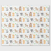 Waldtiere Waldtiere Waldland Kreaturen Geschenkpapier (Flach)