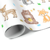 Waldtiere Waldtiere Waldland Kreaturen Geschenkpapier (Rolleneckpunkt)