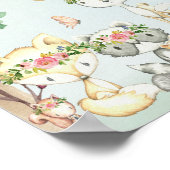 Waldtiere Wall Art Poster Baby Kinderzimmer Boho (Ecke)