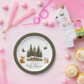 Waldtiere Wasserfarbe Kinderdusche Pappteller (Party)