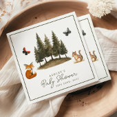 Waldtiere Wasserfarbe Kinderdusche Serviette