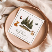 Waldtiere Wasserfarbe Kinderdusche Serviette