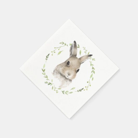 Waldtiere Wasserfarben Bunny Rabbit Einfach Serviette (Ecke)